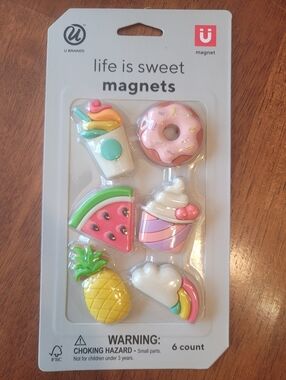 Pack of 6 Food Themed Magnets
